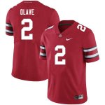 NCAA Ohio State Buckeyes Men's #2 Chris Olave Scarlet Nike Football College Jersey CIY4045CT